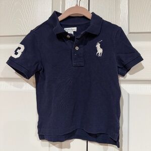 Ralph Lauren Kid's Retro Original Logo Navy/White Polo Shirt 24 Months